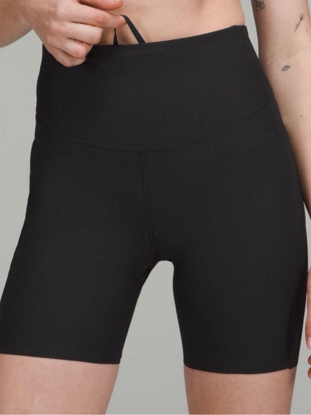 Lululemon Base Pace High Rise Ribbed Bike Shorts 6”
